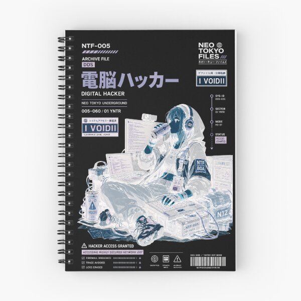 Item preview, Neo Tokyo Files 005 Negative - Digital Hacker | Cyberpunk Anime Techwear Girl designed and sold by Noro Art .