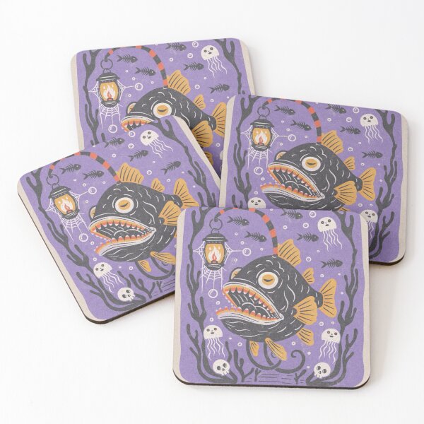 Item preview, Anglerfish Deep Sea Gothic Scene designed and sold by Adronia.
