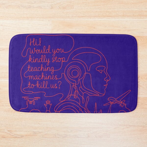 Item preview, Kindly Think About Our Future — AI Machine Trends Line Art Print designed and sold by monolithstudio.