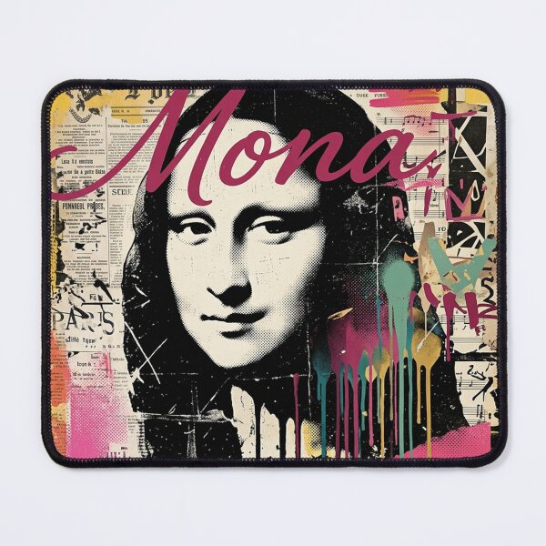 Item preview, Mona Lisa Street Art Stencil – Urban Grunge Portrait designed and sold by Simplybe1.