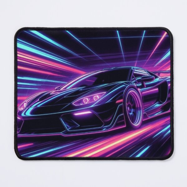 Item preview, Neon Synthwave Supercar | Retro Futuristic Cyberpunk Speed Art designed and sold by Nexus Space.