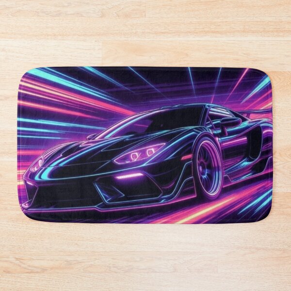 Item preview, Neon Synthwave Supercar | Retro Futuristic Cyberpunk Speed Art designed and sold by Nexus Space.