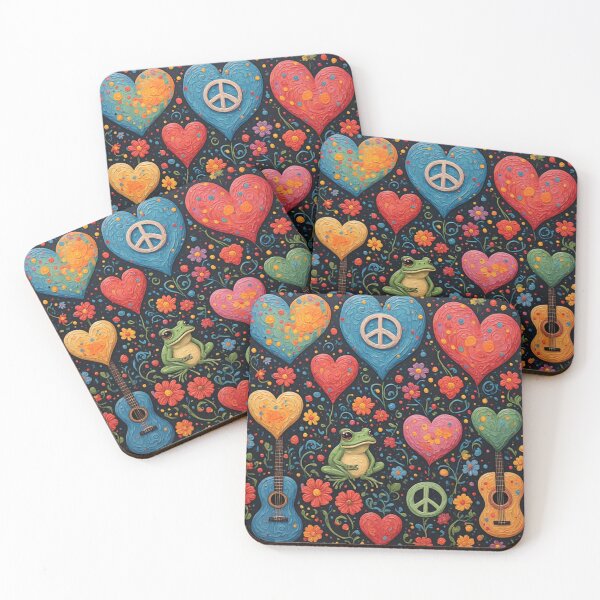 Item preview, 1960's Hippy Floral Hearts  designed and sold by TheDarkWardrobe.