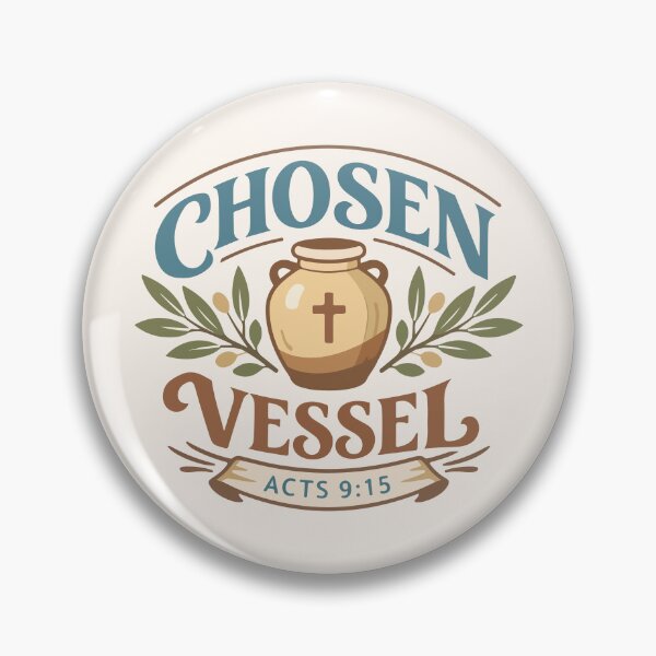 Item preview, Chosen Vessel Christian Clay Pot – Acts 9:15 Bible Verse Art designed and sold by stylishdzign.