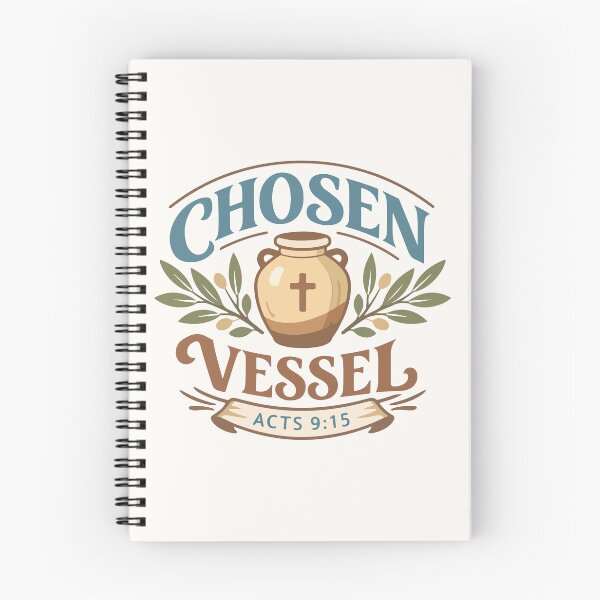 Item preview, Chosen Vessel Christian Clay Pot – Acts 9:15 Bible Verse Art designed and sold by stylishdzign.