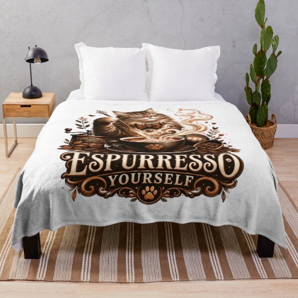 Item preview, Espurresso Yourself Funny Cat Coffee Art designed and sold by pradeepvisuals.