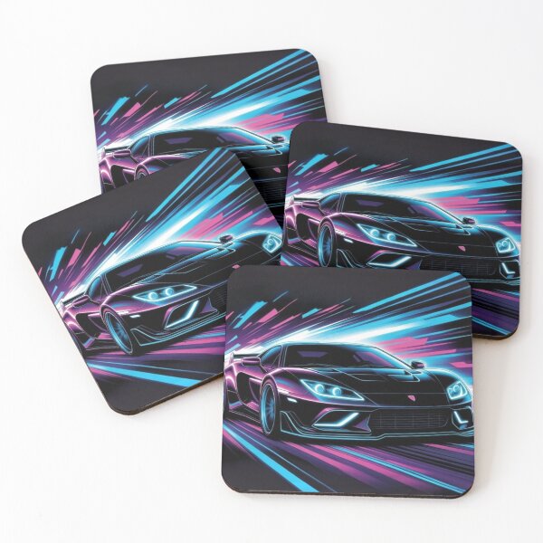 Item preview, Neon Hypercar Speed | Synthwave Cyberpunk Racing Digital Art designed and sold by Nexus Space.