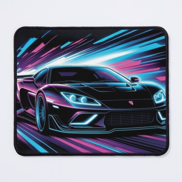 Item preview, Neon Hypercar Speed | Synthwave Cyberpunk Racing Digital Art designed and sold by Nexus Space.