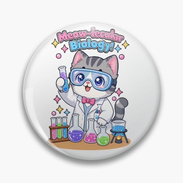 Item preview, Meow-lecular Biology Cute Scientist Cat | Kawaii Science Cat designed and sold by MurkCraft.