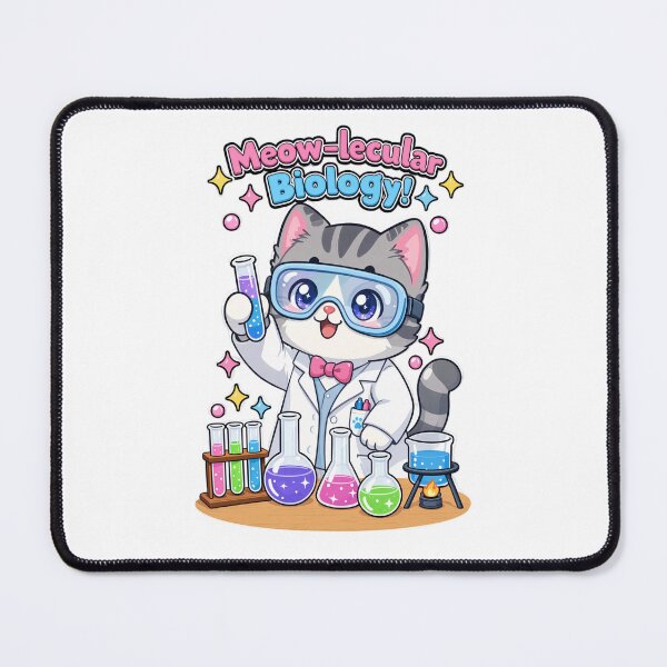 Item preview, Meow-lecular Biology Cute Scientist Cat | Kawaii Science Cat designed and sold by MurkCraft.