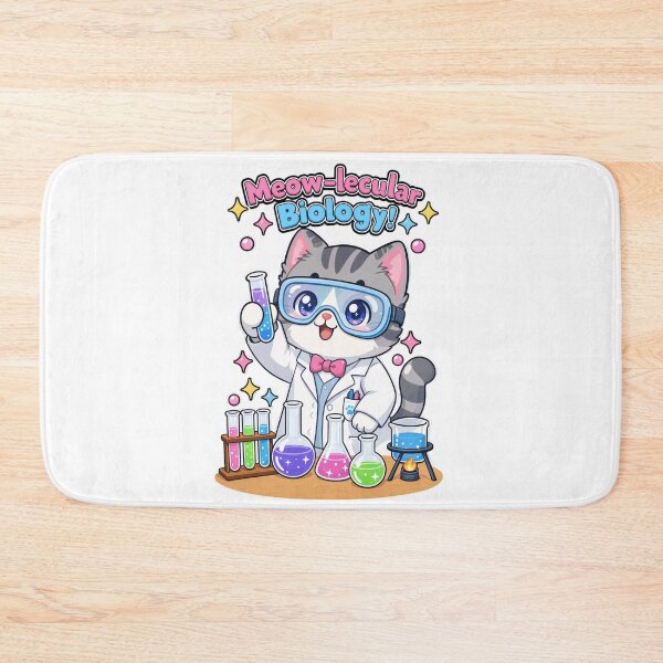 Item preview, Meow-lecular Biology Cute Scientist Cat | Kawaii Science Cat designed and sold by MurkCraft.