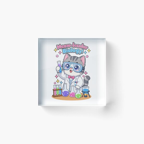 Item preview, Meow-lecular Biology Cute Scientist Cat | Kawaii Science Cat designed and sold by MurkCraft.
