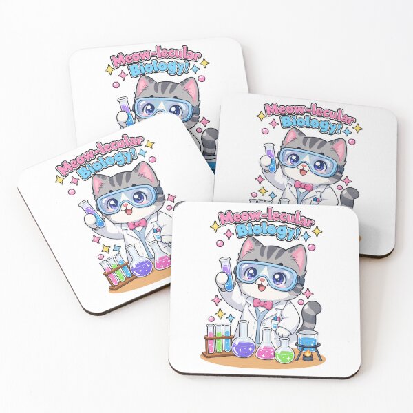 Item preview, Meow-lecular Biology Cute Scientist Cat | Kawaii Science Cat designed and sold by MurkCraft.