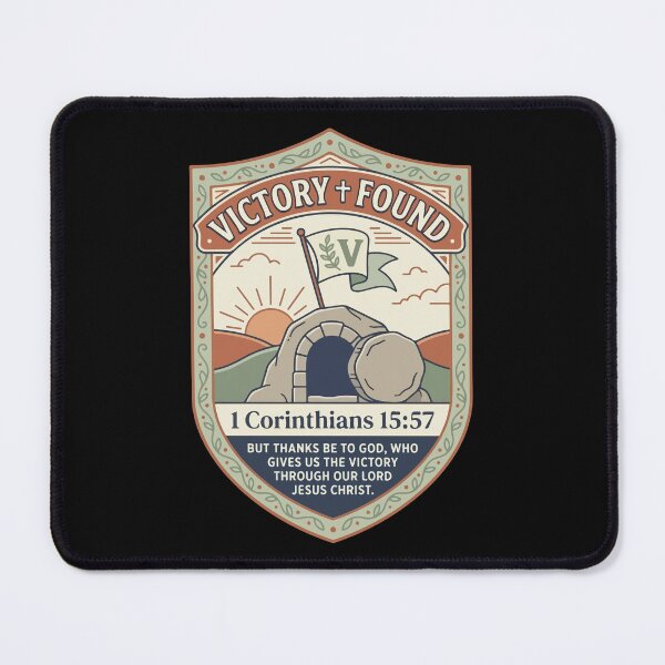 Item preview, Victory Found Christian Resurrection Tomb – 1 Corinthians 15:57 Bible Verse Art designed and sold by stylishdzign.