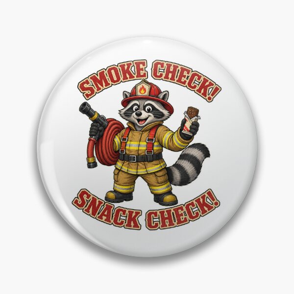 Item preview, Funny Raccoon Firefighter Smoke and Snack Check Design designed and sold by Kolibra.