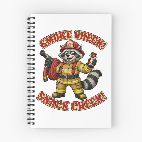 Item preview, Funny Raccoon Firefighter Smoke and Snack Check Design designed and sold by Kolibra.