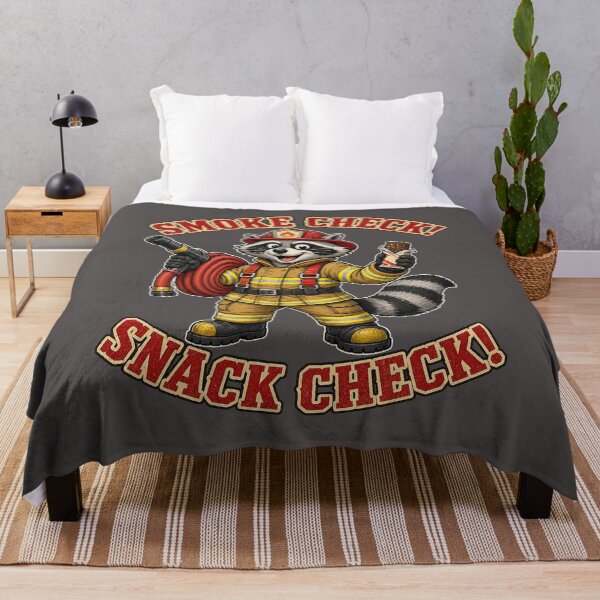 Item preview, Funny Raccoon Firefighter Smoke and Snack Check Design designed and sold by Kolibra.