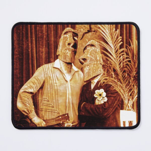 Item preview, Tiki wedding aloha vintage photo collage Moai Ukulele South Seas designed and sold by Luzi Illustrella.
