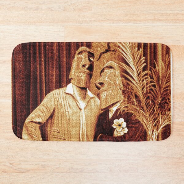 Item preview, Tiki wedding aloha vintage photo collage Moai Ukulele South Seas designed and sold by Luzi Illustrella.