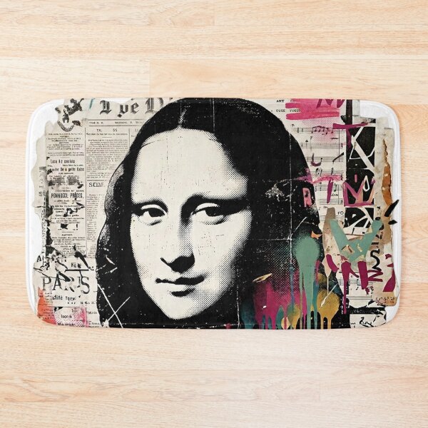 Item preview, Mona Lisa Reimagined – Graffiti Collage Pop Art designed and sold by Simplybe1.