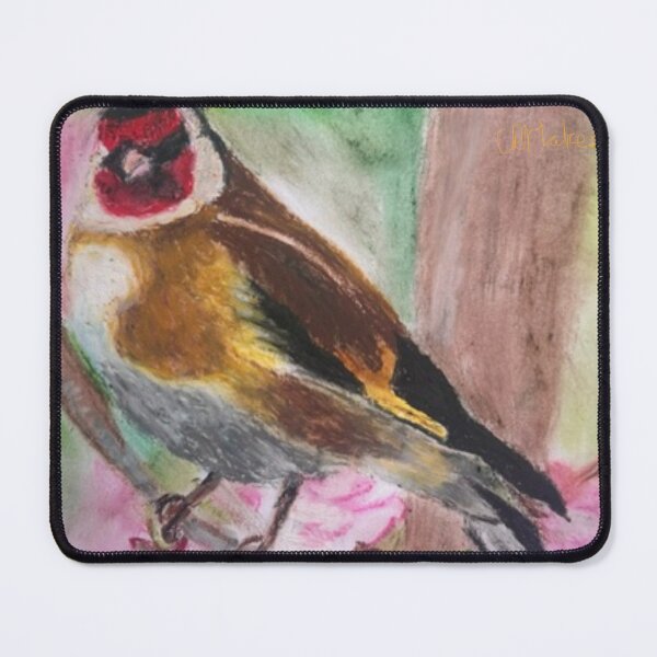 Item preview, Goldfinch with Blossom: Oil Pastels designed and sold by Charlotte's Shop of Bird Stuff.