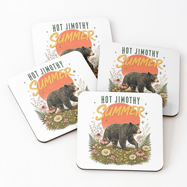 Item preview, Hot Jimothy Summer Retro Cottagecore Bear Art designed and sold by BumbleBloom7.