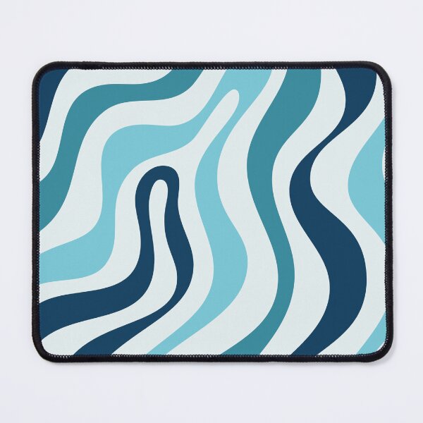 Item preview, Liquid Swirl Retro Abstract in Deep Navy Blue , Light Teal, and Medium Teal Blue, Cream, and White designed and sold by Differenceee.