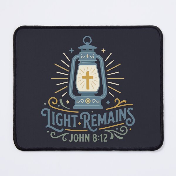 Item preview, Light Remains Christian Lantern – John 8:12 Bible Verse Art designed and sold by stylishdzign.
