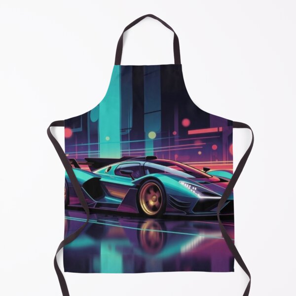 Item preview, Cyberpunk Hypercar Neon City | Synthwave Supercar Digital Art designed and sold by Nexus Space.