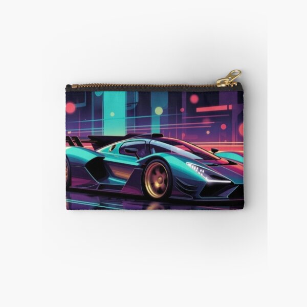 Item preview, Cyberpunk Hypercar Neon City | Synthwave Supercar Digital Art designed and sold by Nexus Space.