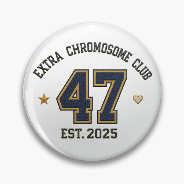 Item preview, Extra Chromosome Club Est. 2025 | Embroidered Style 47 Chromosomes | Down Syndrome Awareness designed and sold by Cartoon art with a purpose ❤️ Supporting Althea’s friends .
