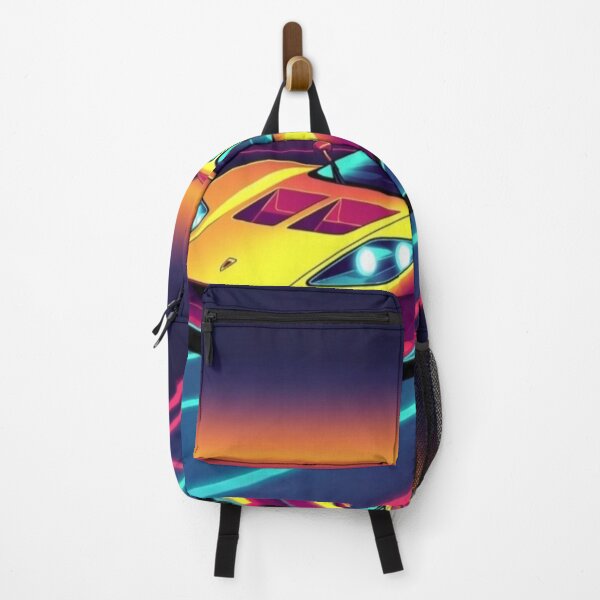 Item preview, Retro Synthwave Supercar Sunset | Neon Vaporwave Sports Car | Outrun Aesthetic | Futuristic Car Wall Art designed and sold by Nexus Space.