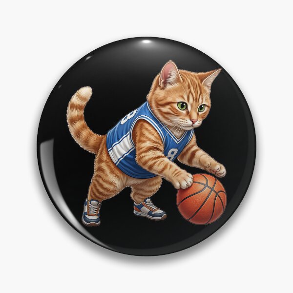 Item preview, Cute cat plays basketball. designed and sold by ReneMM.