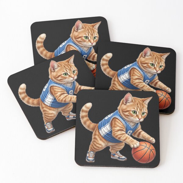 Item preview, Cute cat plays basketball. designed and sold by ReneMM.
