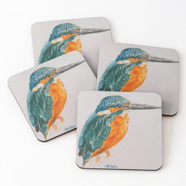 Item preview, One Kingfisher: Acrylic Painted designed and sold by Charlotte's Shop of Bird Stuff.