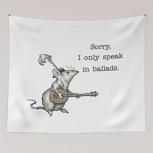 Item preview, Sorry I Only Speak in Ballads | Funny Rat Bard Medieval Fantasy  designed and sold by witchlingart.