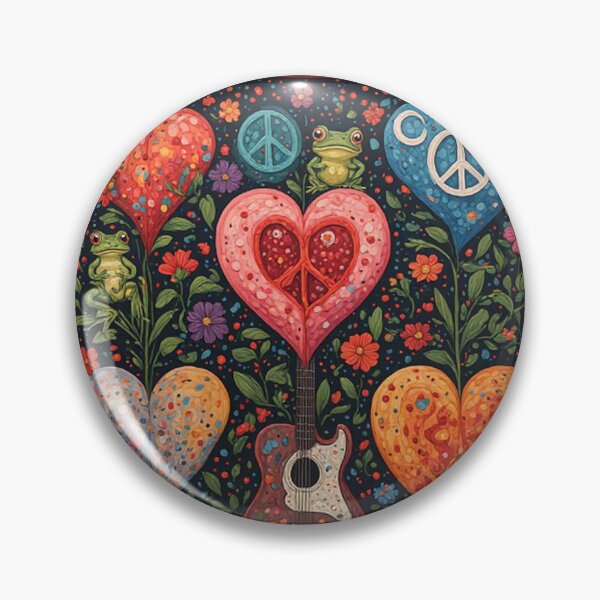 Item preview, 1960's Hippy Floral Hearts  designed and sold by TheDarkWardrobe.