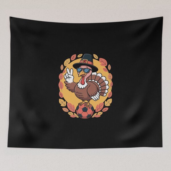 Item preview, Soccer Turkey with Pilgrim Hat designed and sold by jkrphoto.