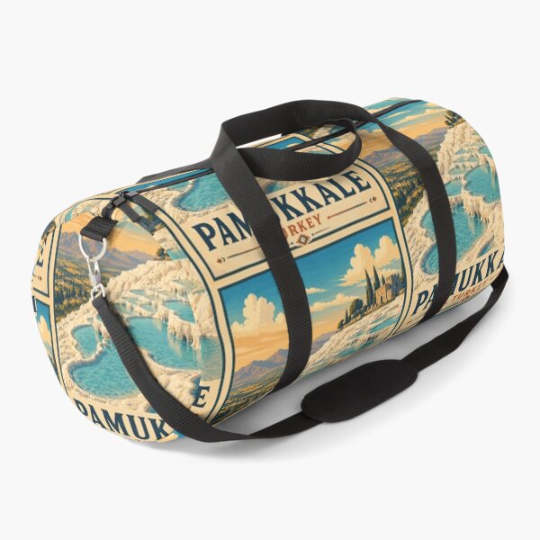 Item preview, Pamukkale in Turkey, Vintage Art Travel Landscape designed and sold by MaateoDesign.