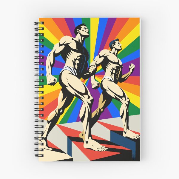 Item preview, Bold Rainbow Pride March – Retro Propaganda Style Gay Art designed and sold by gayishdesign.