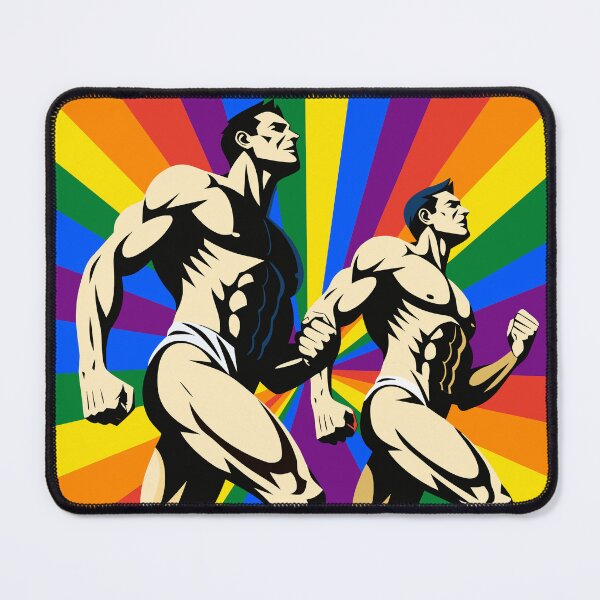 Item preview, Bold Rainbow Pride March – Retro Propaganda Style Gay Art designed and sold by gayishdesign.