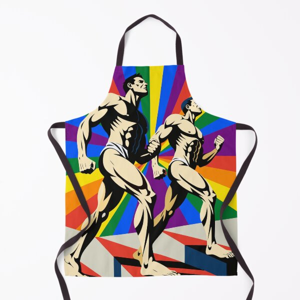 Item preview, Bold Rainbow Pride March – Retro Propaganda Style Gay Art designed and sold by gayishdesign.