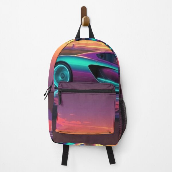 Item preview, Synthwave Neon Supercar Sunset | Retro Futuristic Sports Car | Vaporwave Automotive Art | Outrun Wall Decor designed and sold by Nexus Space.