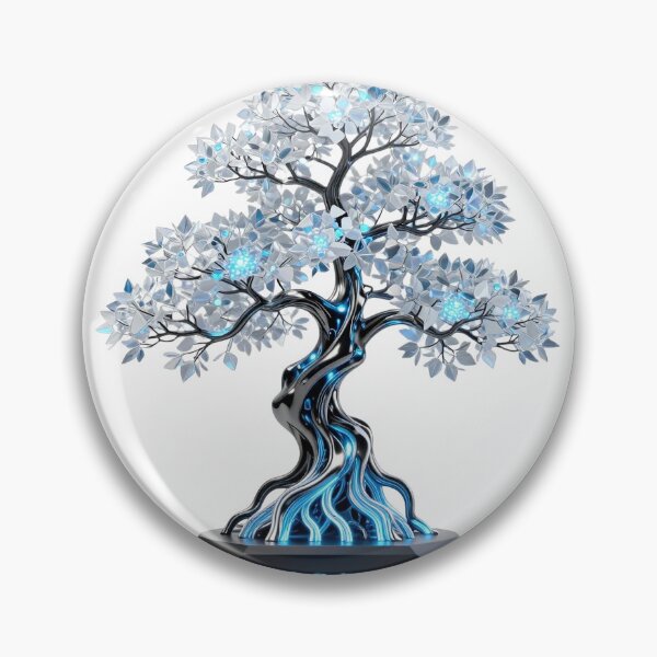 Item preview, The Neural Bonsai - Cyberpunk Zen Desk Art designed and sold by Chrome cinematic.