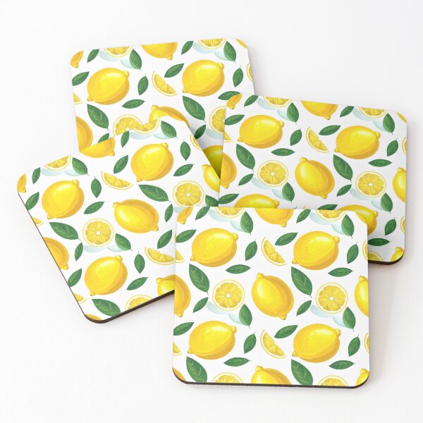 Item preview, Vibrant Lemon and Leaf Watercolor Pattern Design designed and sold by Donlaporn.