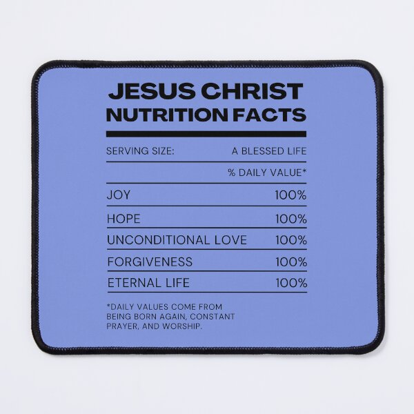 Item preview, Jesus Christ Nutrition Facts designed and sold by Ycotton8.