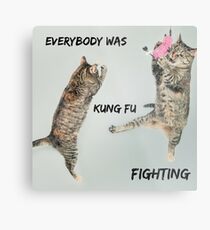 Katze Kung Fu Metallbild