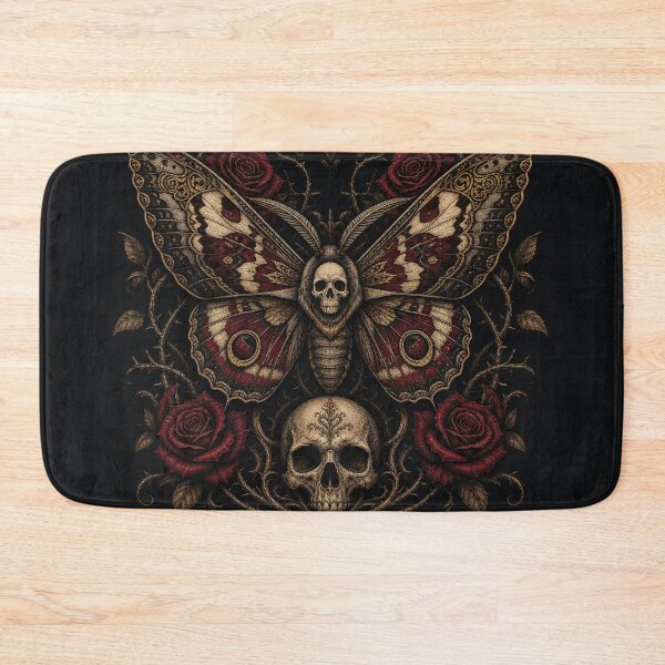 Item preview, Gothic Death Moth and Roses designed and sold by PixelToPress.