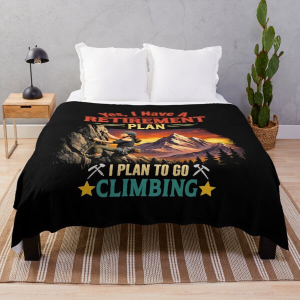 Item preview, Yes I Have A Retirement Plan I Plan To Go Climbing - Rock Climber Retro Art designed and sold by BendyBeasts.