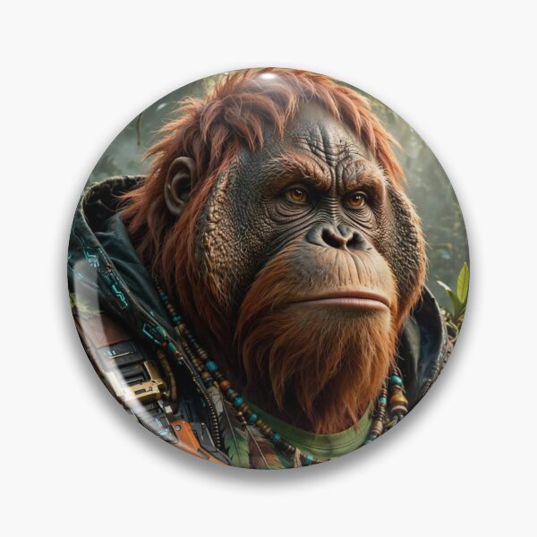 Item preview, AnimalVersum Orangutan – Cyberpunk Jungle Mystic Sci-Fi Art designed and sold by SDKENERGY.